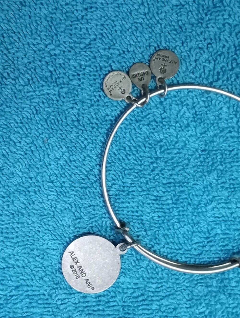 Silver 'Daughter' Charm Bangle Bracelet - Alex And Ani - Picture 4 of 5